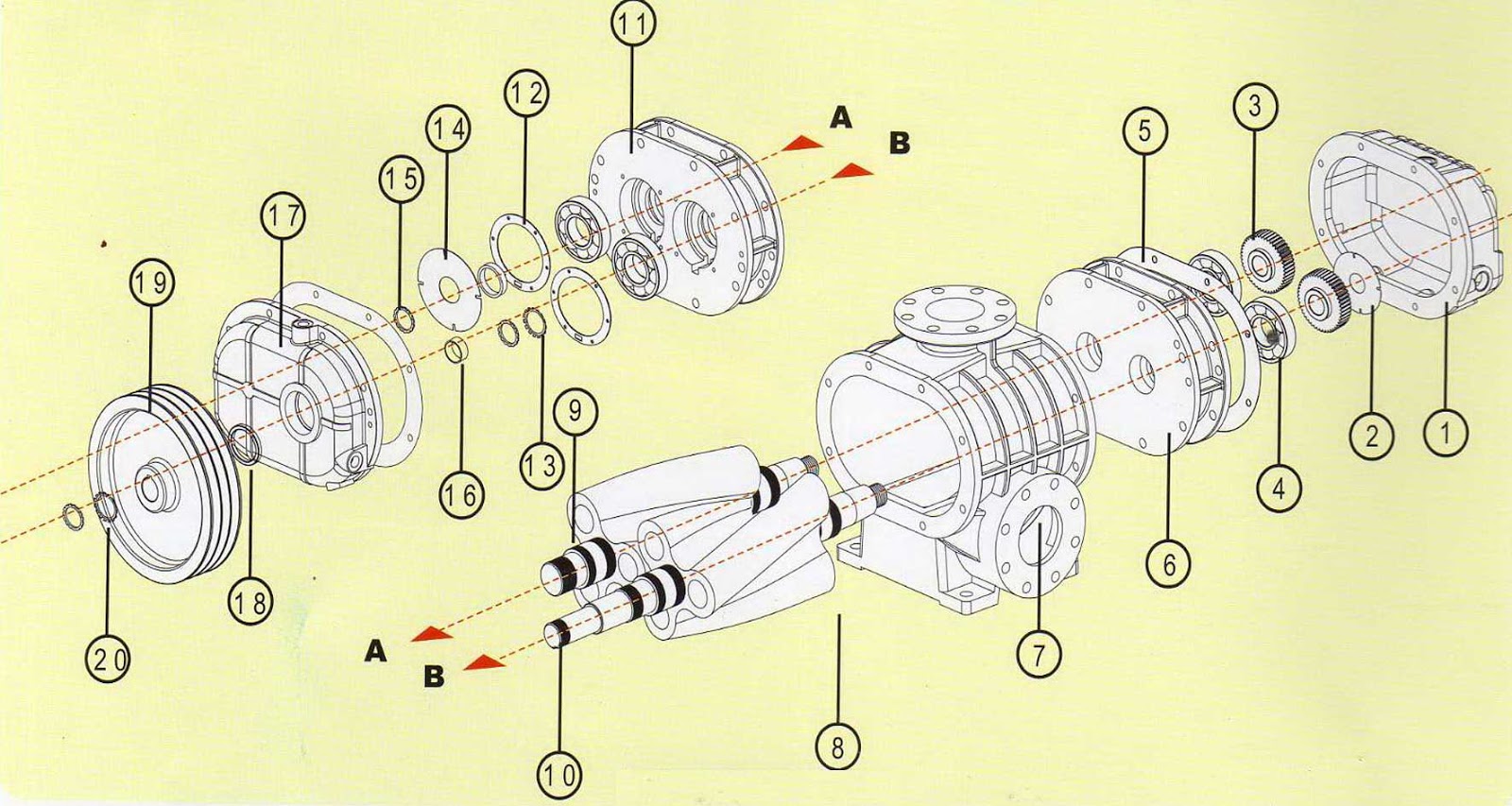 Cấu tạo máy thổi khí Longtech