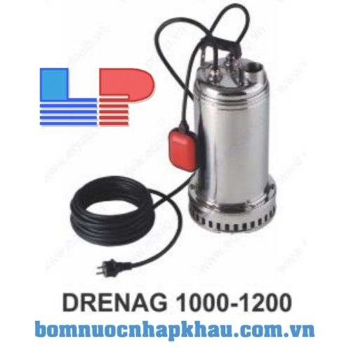 Bơm chìm nước thải inox DAB DRENAG 1000M-A (PHAO) Bơm chìm nước thải inox DAB DRENAG 1000M-A (PHAO)