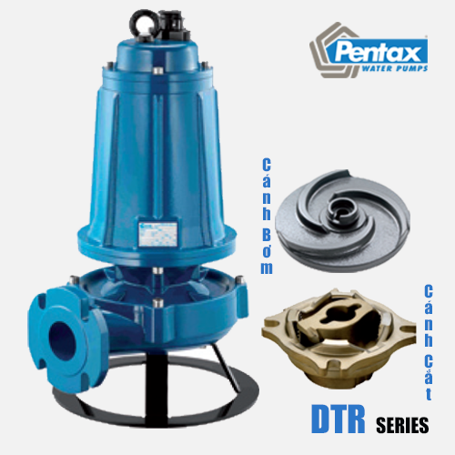 Máy Bơm Chìm Nước Thải Công Nghiệp Cánh Cắt Pentax DTRT 101