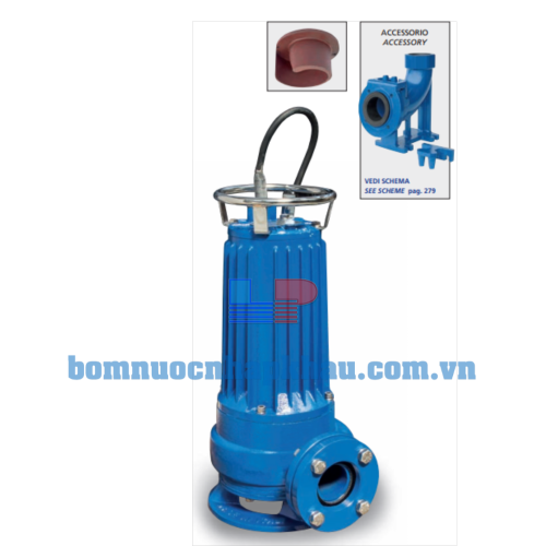 Máy bơm chìm nước thải thân gang, cánh gang Speroni SQ 15-1,1