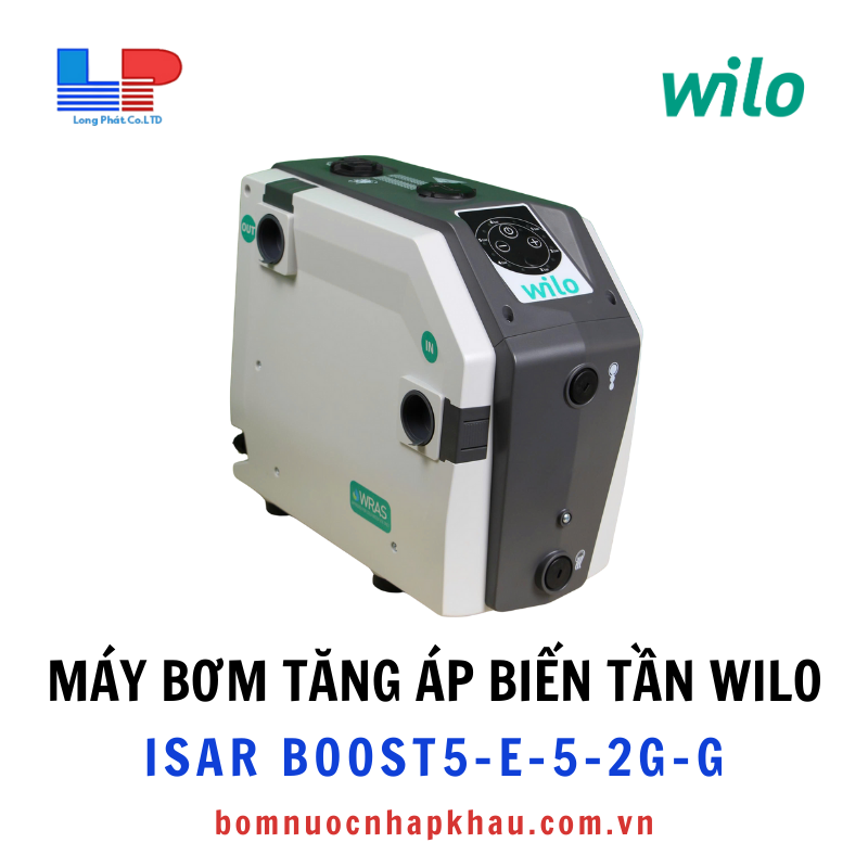 Máy bơm tăng áp biến tần Wilo ISAR BOOST5-E-5-2G-G Máy bơm tăng áp biến tần Wilo ISAR BOOST5-E-5-2G-G